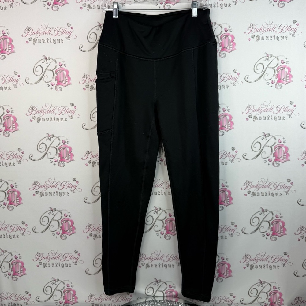 Outdoor supply co tights leggings fleece lined warm Women's Black Pants